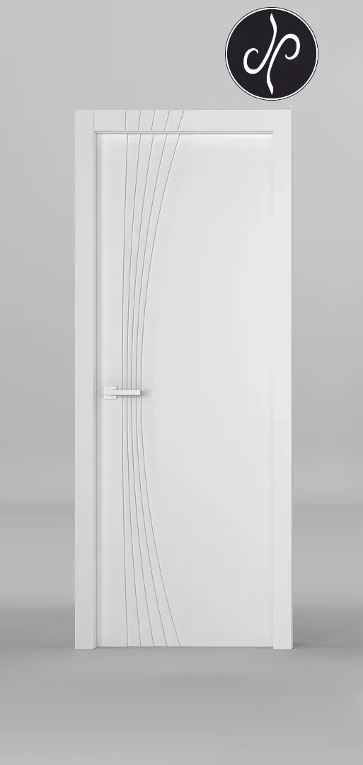 D-1: Puerta de paso lacada en blanco, ideal para interiores modernos y minimalistas en Madrid.
